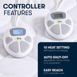 Serta Heated Mattress Pad Cal King Size - Electric Mattress Pad, 10 Heat Setting Controller, Auto Shut Off Timer, Deep Elastic Pocket, Up to 17" Mattress, ETL Certified, Machine Wash, Cal King, White Serta