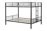 DNYN Black Queen Over Queen Bunk Bed with Wood Slat Support for Kids and Adults, Space-Saving Design, Easy Assembly, No Box Spring Needed DNYN