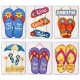 PeakLuv 6 Pack Flip-Flop Paint by Numbers Kits for Adults Beginners, Summer Vibes Themed Paint by Number on Canvas Without Frame, DIY Acrylic Oil Painting Kit, Creative Home Decor, 8x11 Inch PeakLuv