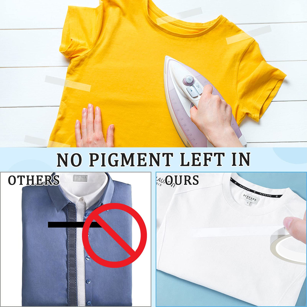 10 Rolls Heat Transfer Tape , High Temp Tape for Sublimation Transfer Tape for T-shirts, Coffee Cups, Heat Resistant Tape for Heat Press Tape Powder Coating, No Residue Transparent, 0.39-inch x 108 ft Mckanti