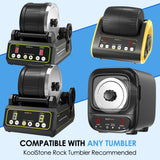 KoolStone Large Rock Tumbler Grit Kit [10 Pounds], Polish Up to [50 lbs.] of Rocks, 4 Steps Polish Refill Media Kit with [Ceramic and Plastic Pellet Tumbling Media], Compatible with Any Tumbler KoolStone