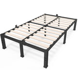 ROIL Heavy Duty 14-Inch King Bed Frame with Wooden Slats and Under-Bed Storage, No Box Spring Needed ROIL