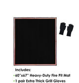 XL Fire Pit Mat, USA Based, Fireproof Under Grill Mat, 3 Layer, 67" x 60", for Outdoor Grill, Firepit, Grass, Patio, Lawn, Campsite, BBQ Mat, Ember Mat, Deck Protector Jametown Supply Company