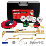 RX WELD Medium Duty Oxy Acetylene Torch Kit with Check Valves, Heating Nozzle-6-MFA-1 Gas Cutting Welding Brazing RX WELD