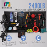 Slat Wall Paneling Garage Slat Wall Storage Systems Garage Wall Organizer, Slatwall Panels 4'x 8' Black Slat Board PVC Wall Panels Slatwall Displays Garage Tool Organizer Wall Mount Slate Wall HODURWALL