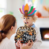 Soaoo Fall Pumpkin Sign Decoration 11 Inch Wooden Pumpkin Table Centerpiece Thanksgiving Autumn Pumpkin Tabletop Sign Blessed Grateful Thankful Sign for Thanksgiving Fall Harvest Home Farmhouse Decor Soaoo