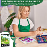Koncci Watercolor Paper Pad (8.3"x11.7"-A4), 20 Sheets Watercolor Sketchbook, 140lb/300gsm, Glue Bound, Natural White, Cold Press & Acid-Free Water Color Paper for Adults Kids Beginner Students Koncci