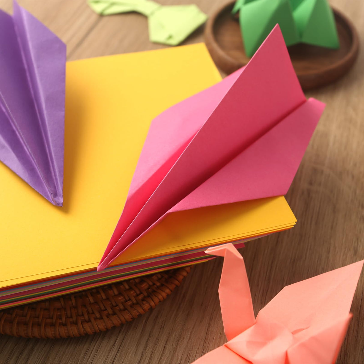 Koogel 250 Sheets Oragami Paper for Kids, 6 x 6 Inch Colored Craft Paper Double Sided Square Paper Easy Fold Paper for Beginners Arts and Crafts Koogel