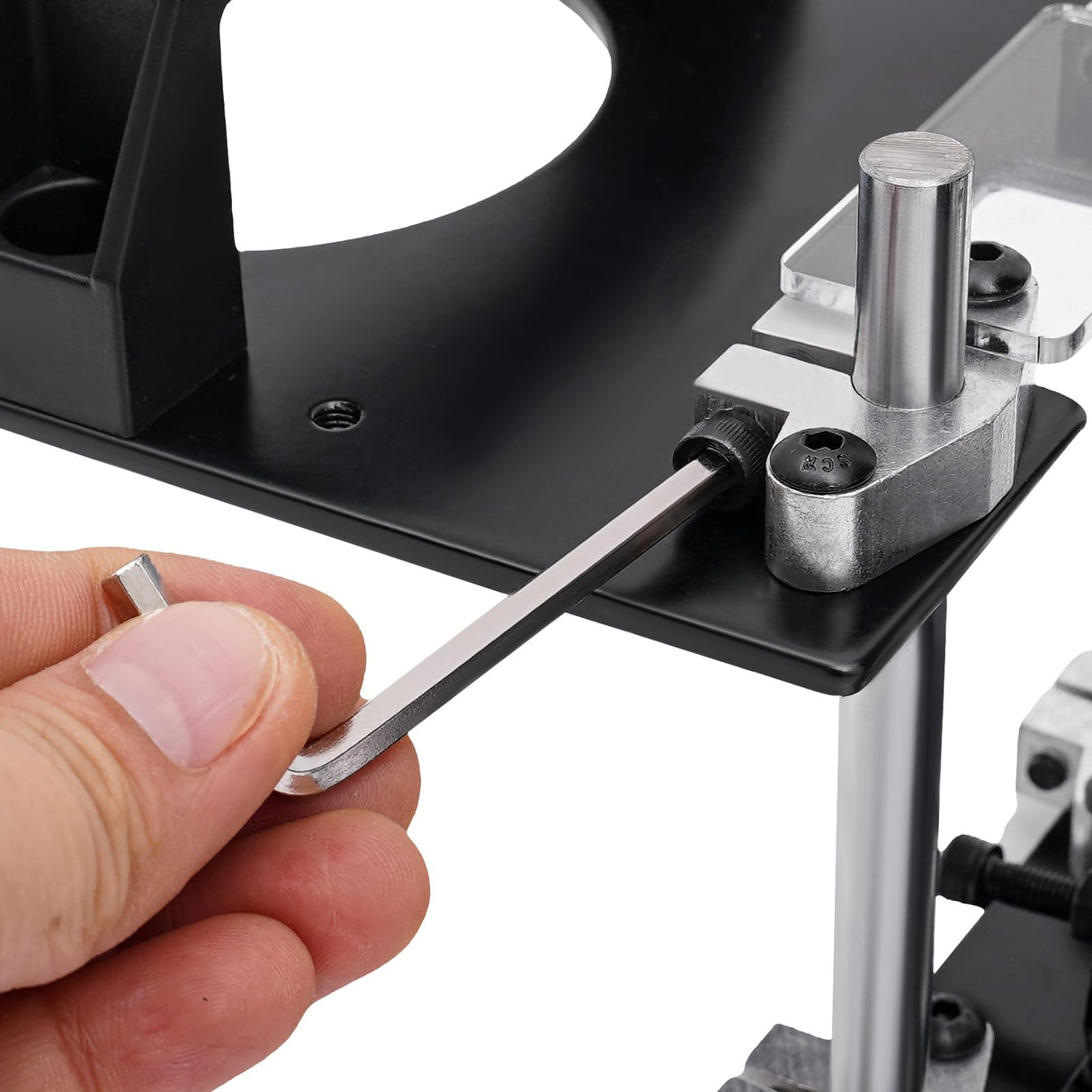 Slotting Guide Locator, Mortising Jig 2 in 1 Invisible Fastener Slotting Bracket Woodworking Slotting Locator Edge Guide Trimming Machine Hole Stand for Woodworking Furniture Splicing DUYIWAA