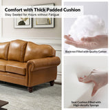 The support you need Classic 3-Seater Sofa with Premium Leather Upholstery, Stylish & Comfortable Sofa for Living Room or Office, Easy to Maintain & Long-Lasting Camel The support you need