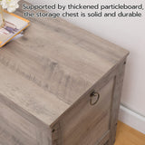 HOOBRO Storage Chest, Retro Toy Box Organizer with Safety Hinge, Sturdy Entryway Storage Bench, Wooden Look Accent Furniture, Easy Assembly, Greige BG100CW01 HOOBRO