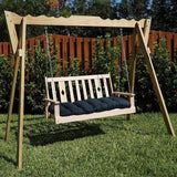 Srutirbo Indoor Outdoor Bench Cushion, Waterproof Swing Cushion Seat Chair Replacement Pads Pillow for Lounger Garden Furniture Patio Metal Wooden (47x20IN, Blue) Srutirbo