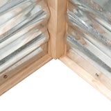 Outsunny Raised Garden Bed with Polycarbonate Greenhouse, Wooden Garden Cold Frame Greenhouse, Flower Planter Protection, 48" x 24" x 32", Natural Outsunny