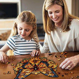 Wooden Puzzles for Adults - 200 Pieces Butterfly Unique Shaped Wooden Jigsaw Puzzles for Adults, Medium Size 10'' x 12'' Adult Wood Puzzles for Family Friend Game Offito