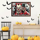 MBNTJHT Halloween Diamond Painting Kits for Adults Beginners,5D Full Round Drill Horror Movie Diamond Art Kits for Adults,DIY Gem Art Painting and Crafts for Holiday Gifts 12x16 Inch. MBNTJHT