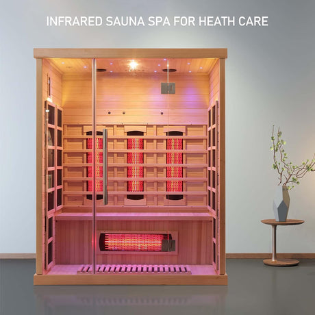 iDOTODO Far Infrared Carbon Fiber Glass Red Light Heater Tube, Infrared Sauna Heater, Sauna Accessories, Sauna Heater 110V, Infrared Suana Heating Element Tube for Wooden Indoor/Outdoor Sauna iDOTODO