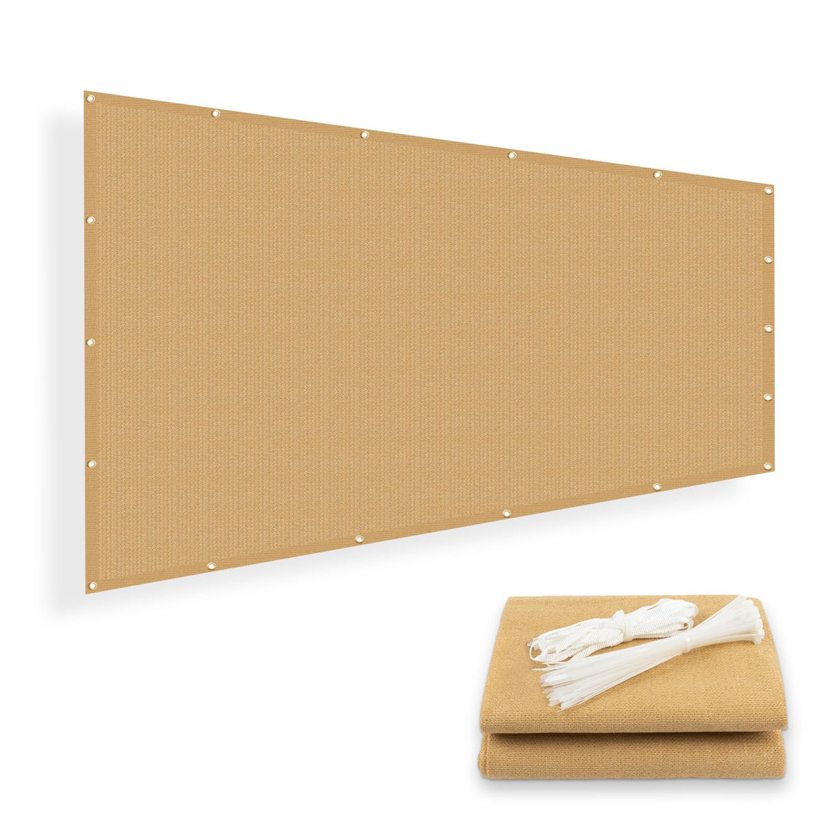 SUNNY GUARD Shade Cloth 10x14 FT Sun Shade Screen Fabric Shade Cover Tarp with Grommets for Pergola Backyard Garden, Sand SUNNY GUARD