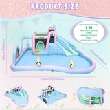 AKEYDIY Inflatable Bounce House Double Slides for Kids, Giant Bounce Castle 21.3FT x14.7FT with Pool, Multiple Game Areas and 950w Blower, for Party Holiday Outdoor Indoor (Dual Slide - Macaron) AKEYDIY