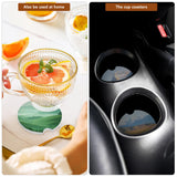 24pcs Sublimation Ceramic Cup Coasters - Blank Cupholder with Finger Grooves Keep Vehicle from Cold Drink Stain Spill - Cup Coasters for Car Office Home Drink Shop PartyKindom