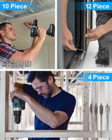 Drill Bit Set Screwdriver Bit Set, 201 Pcs Impact Driver Bits Kit with Carry Case, Combo Kit for Wood Metal Cement Drilling and Screwdriving, Tools for Gift and Home Maintenance Zeite