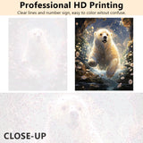 TUMOVO Animal Paint by Number Polar Bear in The Forest Paint by Numbers Kit for Adults with Brushes and Pigment, Art Crafts DIY Oil Painting for Home Wall Decoration, 16x20 Inch TUMOVO