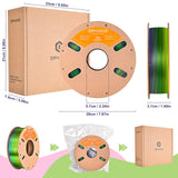 ERYONE TPU Filament 1.75mm +/-0.03mm Flexible TPU Roll, 95A Soft 3D Printer Filament 0.5kg Spool(1.1 lbs), Sea Glass Rainbow ERYONE