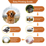 Remiawy Sublimation Wind Spinner Blanks, 8 Inch 5 Pack 3D Aluminum Metal Hanging Wind Spinners Sublimation Blanks Kinetic Sculpture DIY Crafts for Yard Garden Indoor Outdoor Porch Decoration Round REMIAWY