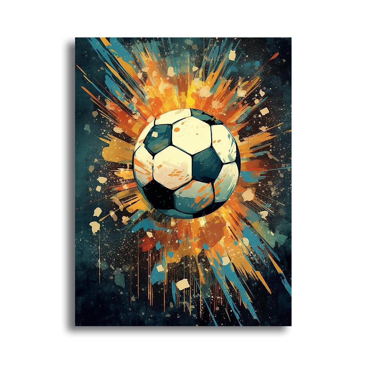 LOMSIOY DIY 5D Diamond Art Kits for Adults, Ball Diamond Painting Kits for Beginner, Soccer Diamond Art with Round Full Drill Rhinestone Crafts Gem Arts for Home Wall Decor 12 * 16 inch LOMSIOY