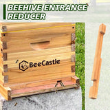 BeeCastle Beeswaxed Beehive Entrance Reducer 10 Frame Wood Hive Beeswax Coated Entrance Protector for Beekeeping BeeCastle