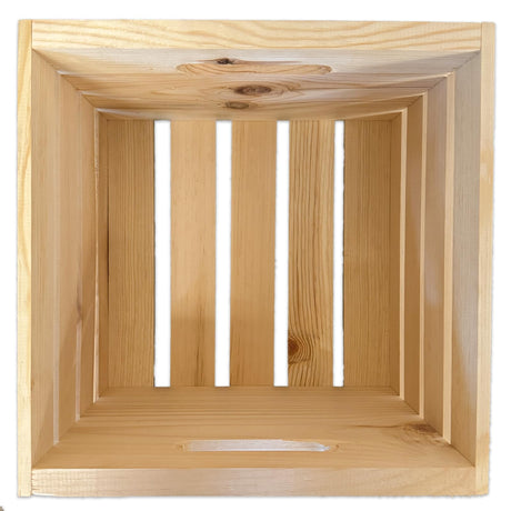 Wilson Wood Unfinished Cube Pine Crate for Storage and Decoration at Home, Office, Kitchen, Bedroom, and Retail (12.5"x12.5"x9.25") (Set of 2) Wilson