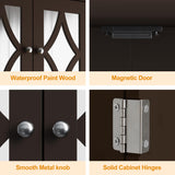 RoyalCraft Bathroom Medicine Cabinet Wall Mounted, Over The Toilet Storage Cabinet with Towel Rack and Adjustable Shelf, Large Bathroom Towel Cabinet Wall Mount 22 * 25 inch (Brown) RoyalCraft