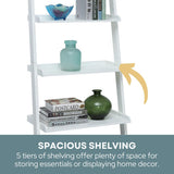 Convenience Concepts French Country Bookshelf Ladder, White Convenience Concepts