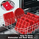 SILIVO Silicone Heart Shaped Muffin Pan (2 Pack) - Mini Heart Shaped Silicone Molds for Baking, Nonstick Heart Shaped Cupcake Pan for Brownies, Tartlets and Egg Bites SILIVO