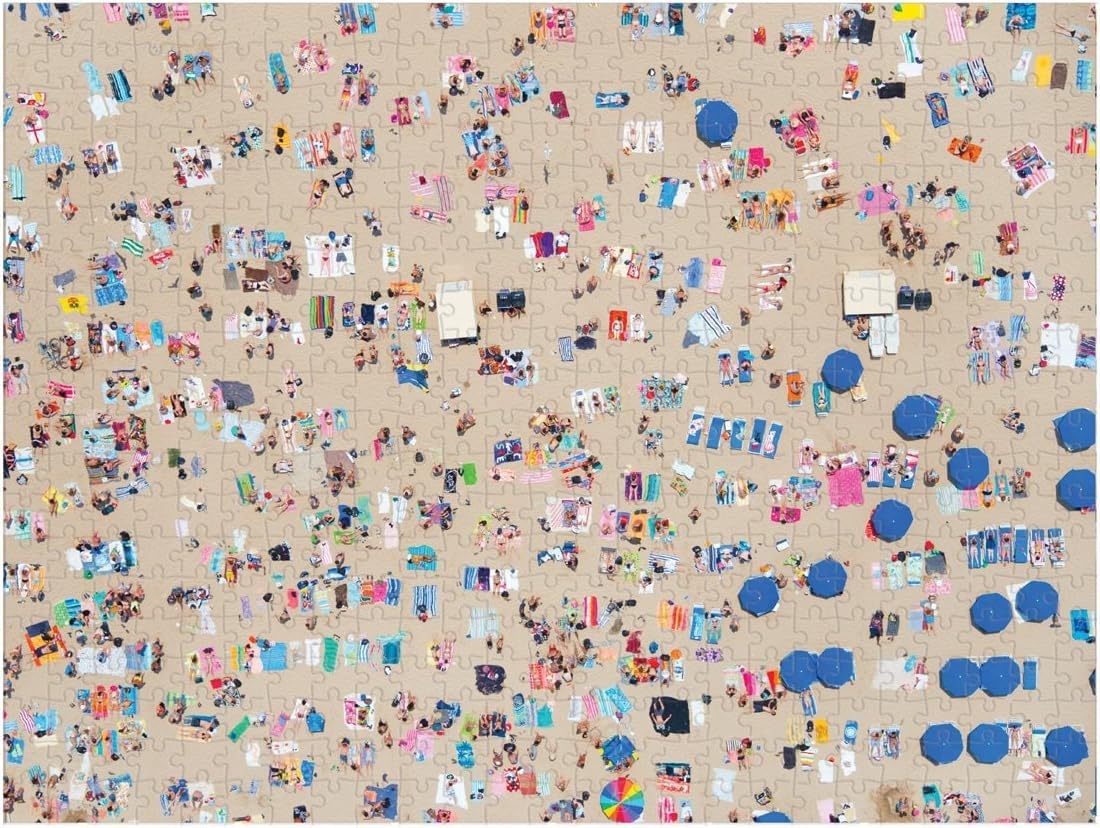 Galison Gray Malin 2-Sided Jigsaw Puzzle, The Beach, 500 Pieces - 24” x 18”, Double-Sided Puzzle with Vibrant Artwork, Perfect for Family Fun, Multicolor (0735357242) Galison