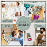 Greeting Card Display Stand for Vendors, Postcard Rack, Post, Sticker Wooden Greeting Card Holder Display Stand Shelf, Ideal for Bookmark, Art Booth, Art Print, Craft Market, Tiered for Vendors OLDECORY