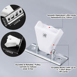 10 Pcs Roman Shade Cord Pulleys White Plastic Cord Lock Mechanism Versatile Use Roman Shade Hardware Window Blind Parts for Pleated Australian Bamboo Curtain Home Indoor Use Yoande