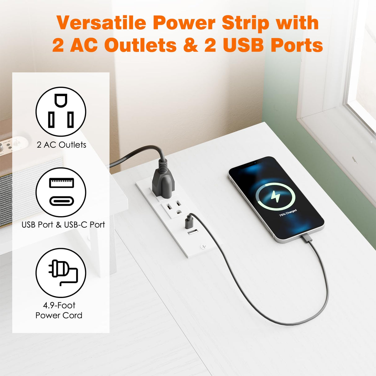 Fixwal L Shaped Gaming Desk with Power Outlets and LED Lights, 43 Inch Computer Desk with Charging Port, Small Corner Desk Table with Drawer and Shelf, Home Office Desk with Monitor Stand Fixwal