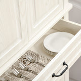 HOMCOM 71" Freestanding Kitchen Pantry with 4 Doors, and 2 Large Cabinets, Tall Storage Cabinet with Wide Drawer for Kitchen Dining Room, White HOMCOM