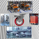 FactorDuty 6" X 2" Heavy Duty Caster Set of 4 Locking Swivel Caster Wheels Polyurethane On Polyolefin Industrial Grade Premium Quality 3600lbs Total Capacity FactorDuty