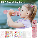 Create Your Own Decorated Water Bottle for School - Jewel Stickers for Girls Age 6-10 ZNHIS