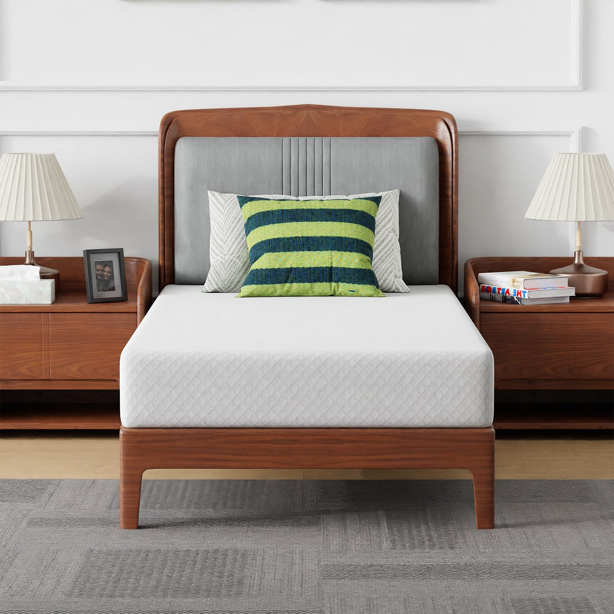 PayLessHere 8 Inch Twin Gel Memory Foam Mattress Fiberglass Free/CertiPUR-US Certified/Bed-in-a-Box/Cool Sleep & Comfy Support PayLessHere