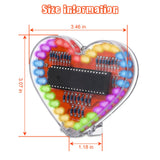 Soldering Practice Kit, ICSTATION Heart Shaped LED Light Soldering Project RGB LED DIY Electronic Kit for Beginners Diyers Student STEM Education and Valentine's Day Present for Your Lover IS