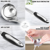 Zulay Kitchen Stainless Steel Cooking Utensil - Stainless Steel Kitchen Utensil - Durable Kitchen Gadgets - Metal Kitchen Accessories - Easy to Clean Kitchen Tools - 12" Soup Ladle Zulay Kitchen