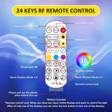 VONCI 16 Inch LED Lighted Liquor Bottle Display Shelf, 2 Step Acrylic Illuminated Bar Bottle Display Shelf with Remote and App Control for Home Commercial Bar Party VONCI