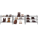 Simple Houseware 3-Tier Stackable Shoe Rack Storage Shelf, Black Simple Houseware