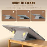 Tektalk 2000 Piece Foldable Jigsaw Puzzle Table with Cover, 3-Tilting-Angle Plateau, Lightweight Portable Felt Puzzle Board with 6 Sorting Drawers (Light Gray) Tektalk