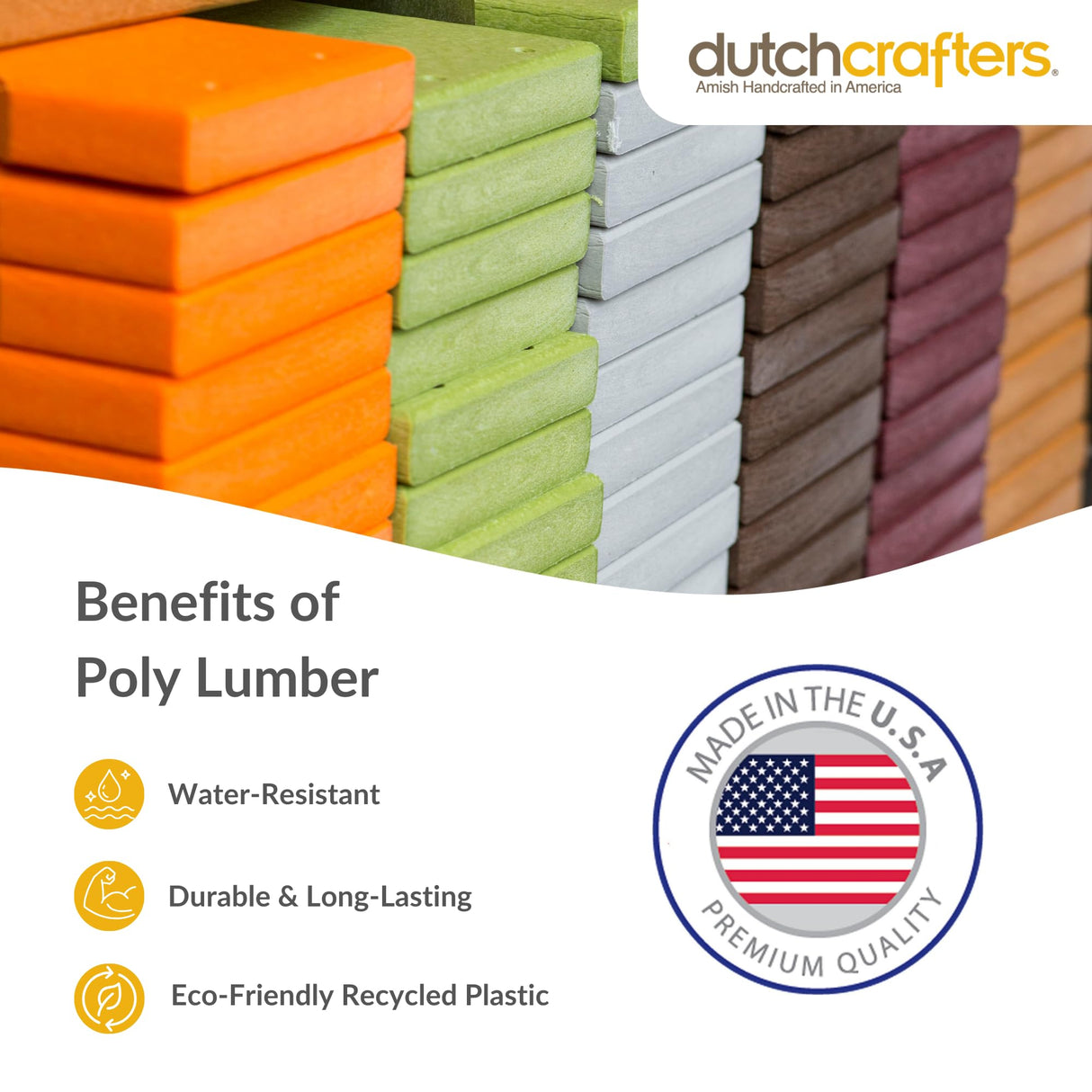 DutchCrafters Poly Hanging Hopper Bird Feeder, Large Hanging Bird Feeder for Outside, Outdoors - Amish American Made (Tudor Brown & Weatherwood) DutchCrafters