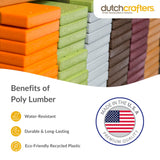 DutchCrafters Poly Hanging Hopper Bird Feeder, Large Hanging Bird Feeder for Outside, Outdoors - Amish American Made (Tudor Brown & Weatherwood) DutchCrafters