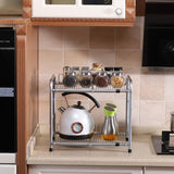 FlagShip 2 Tier Under Sink Organizers and Storage Rack Expandable Cabinet Shelf for Kitchen Bathroom Silver (17-25 inches) FlagShip