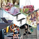 Dolibest 2 Pack Heavy Duty Swing Hangers, Swing Set Accessories with Carabiner for Indoor/Outdoor Use, Porch Swing, Hanging Kit for Wooden/Concrete Set w/ 8 Wood Screws and 8 Expansion Bolts, 900LB Dolibest